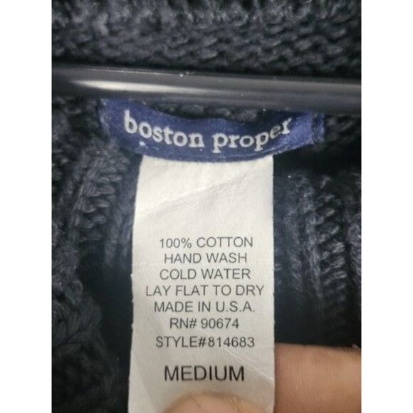 Vintage Boston Proper Knit Turtleneck Sweater Women Sz M Beaded Fringe Boho - Picture 3 of 10